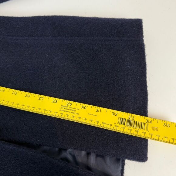 Boden Navy Wool Mohair Mid-Length Coat 2 - Picture 9 of 9